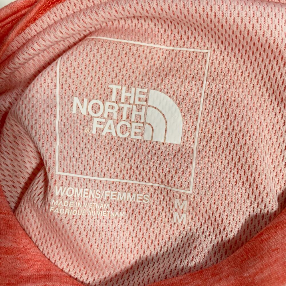 The North Face Crop Top Short Sleeve Coral Pink T-shirt Fitted Shirt Women's M - Picture 5 of 8